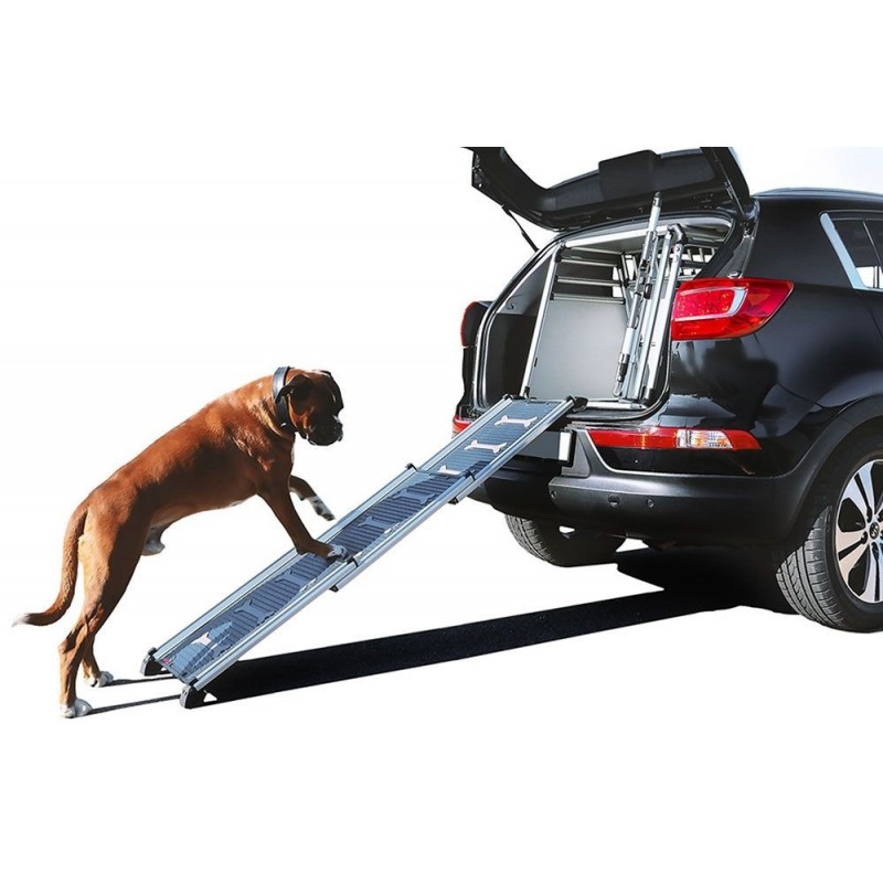 Rampe télescopique pour chiens - aide d´accès à la voiture pour