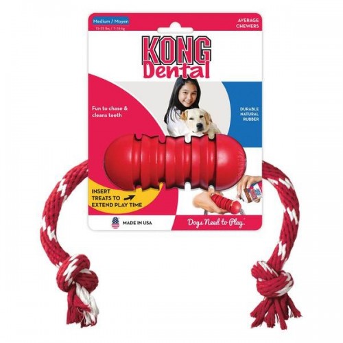 Kong Dental avec corde pour chien
