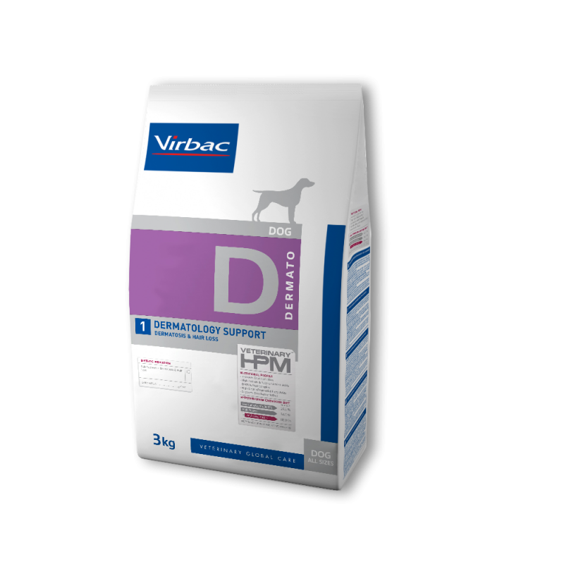 Virbac Veterinary HPM Dog Dermato D1 Dermatology Support