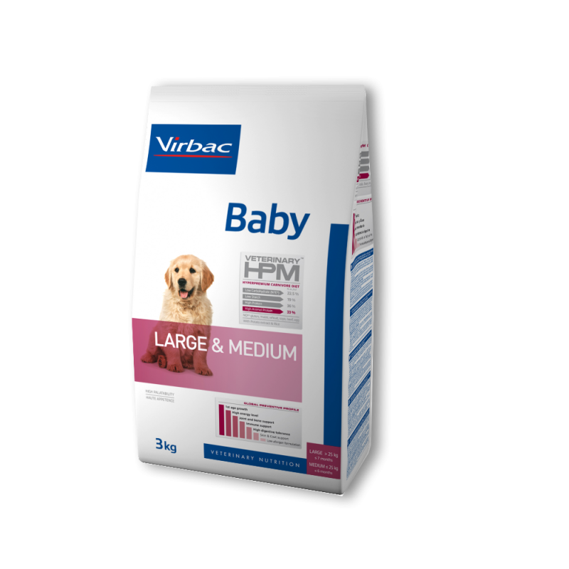 Virbac Veterinary HPM Baby Dog Large & Medium de la Roche