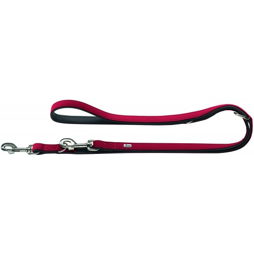 Hunter Softie laisse réglable imitation cuir pour chien, rouge