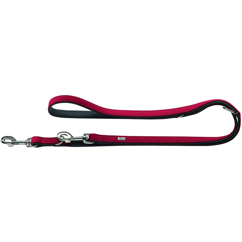 Hunter Cannes laisse réglable en cuir pour chien, rouge