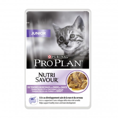 Purina ProPlan Nutrisavour Kitten / Junior Cat turkey - aliment humide en sachet