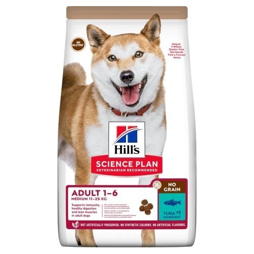 Hill's Science Plan Canine Adult Medium Dog NO GRAIN au thon