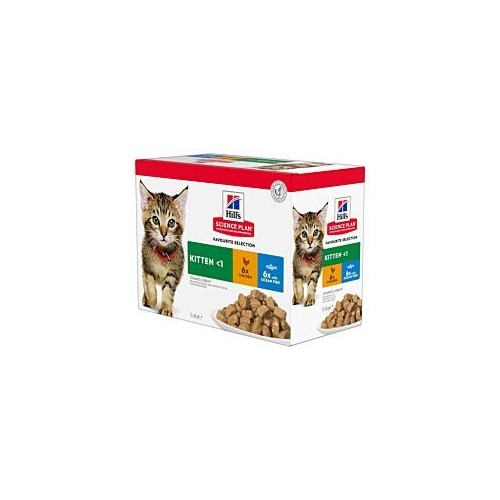 Hill's Science Plan Feline Kitten Multipack chicken and fish - aliment humide en sachet