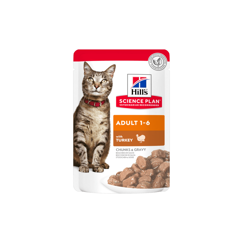 Hill's Science Plan Feline Adult Tender Chunks in Gravy with Turkey - sachet
