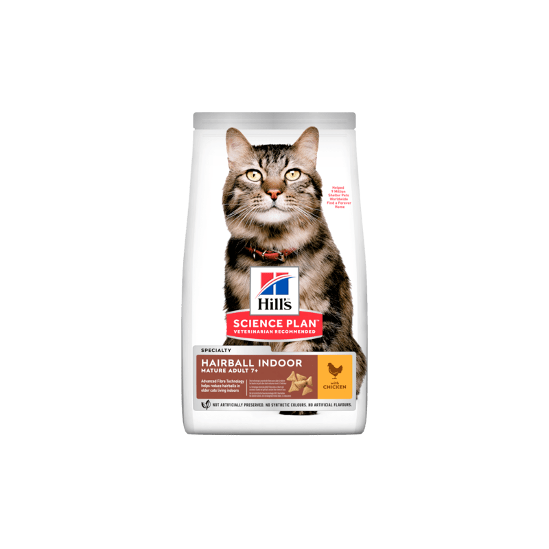 Hill's Science Plan Feline Mature Adult 7+ Hairball Control Chicken