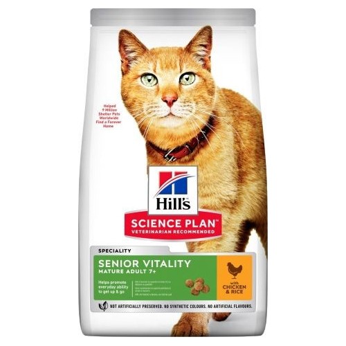 Hill's Science Plan Feline Senior Vitality 7+ Chicken with Rice