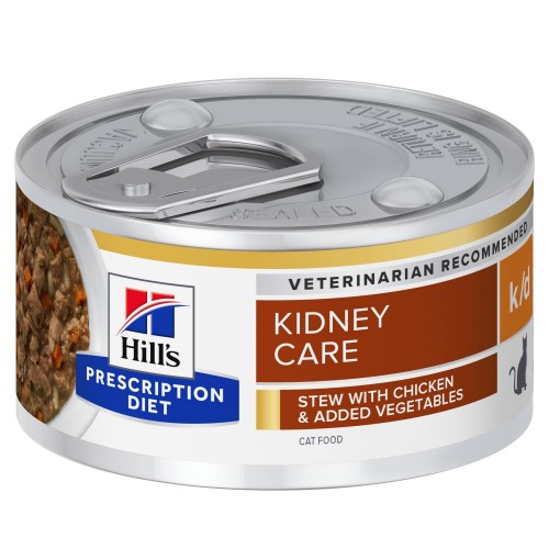 Hill's Prescription Diet Feline k/d Kidney Care stew with chicken- aliment humide mijoté