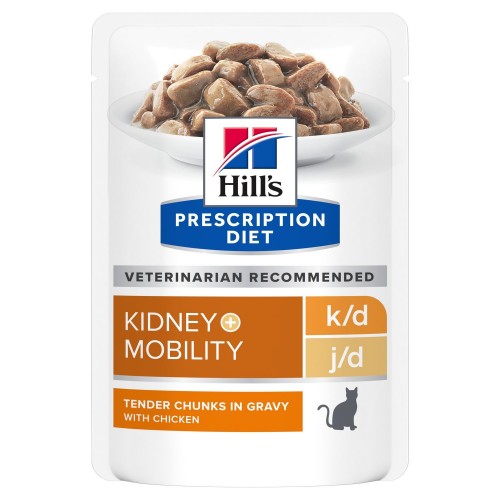 Hill's Prescription Diet Feline k/d j/d KIDNEY+MOBILITY chicken - en sauce - sachet 12x85g