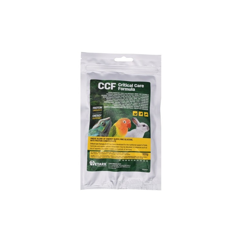 Critical Care Formula CCF poudre pour oiseaux, reptiles et petits mammifères