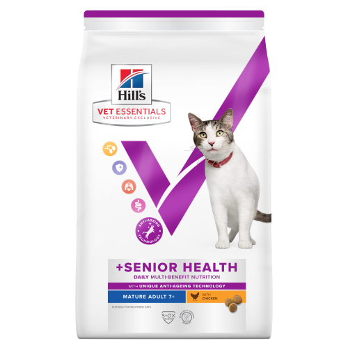Hill's Vet Essentials Multi-Benefit senior health mature adult 7+ cat with chicken 1.5 kg