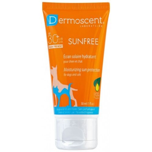 Dermoscent SunFree crème solaire pour chien et chat, tube de 30 ml