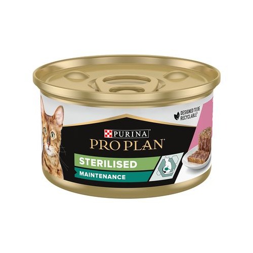 Purina ProPlan Cat Wet Adult STERILISED Maintenance with Tuna & Salmon - aliment humide en boîte 24 x 85g