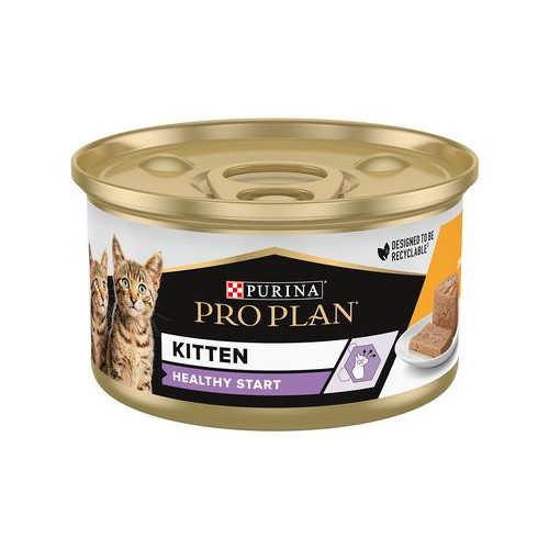 Purina ProPlan Cat Wet Kitten Healthy Start with Chicken - aliment humide en boîte 24 x 85g