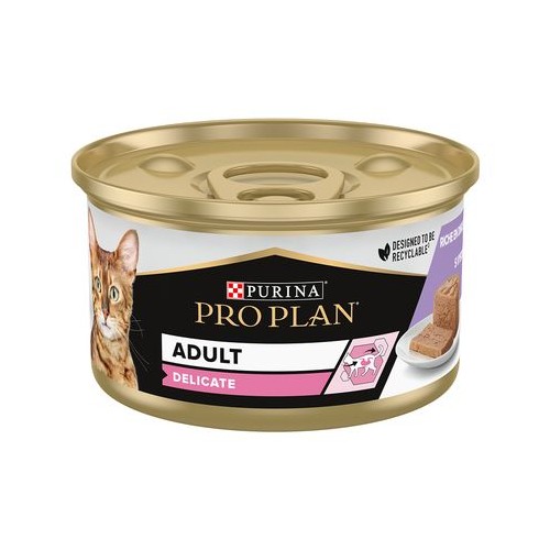 Purina ProPlan Cat Wet Adult DELICATE Digestion  with Turkey - aliment humide en boîte 24 x 85g