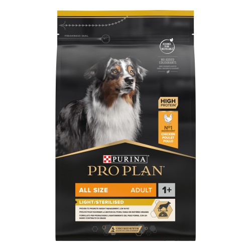 Purina ProPlan All Size Adult Light / Sterilised chicken - croquettes