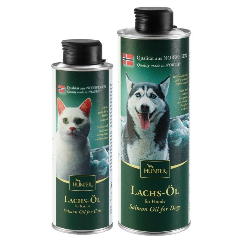 Huile de saumon/Lachsöl HUNTER 250 ml 500ml Huile de saumon/Lachsöl HUNTER 250 ml 500ml
