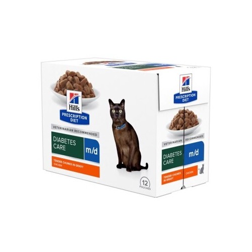 Hill's Prescription Diet Feline m/d- Aliment humide en sachet 12x85g