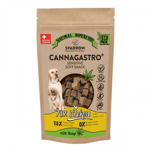 *PROMO Sparrow Cannagastro Sensitive Soft Snack pour chien 200g (9/24)