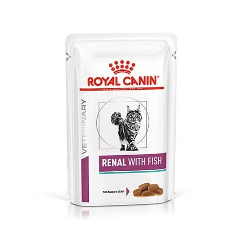 Royal Canin Veterinary Diet RENAL FISH chat - Aliment humide en sachet au poisson 12x85g