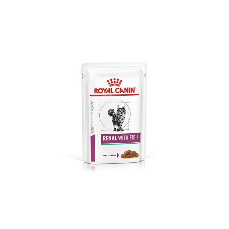 Royal Canin Veterinary Diet RENAL FISH chat - Aliment humide en sachet au poisson 12x85g