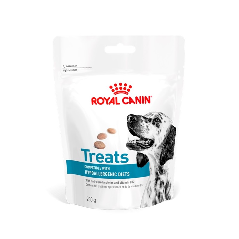 Royal Canin TREATS HYPOALLERGENIC Snacks pour chien 230g