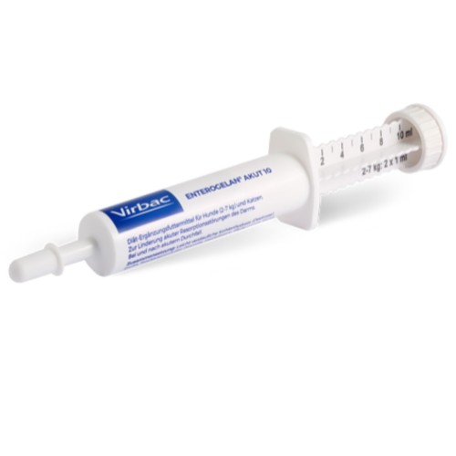 Enterogelan Akut 10 pâte Virbac pour chien et chat - seringue doseuse
