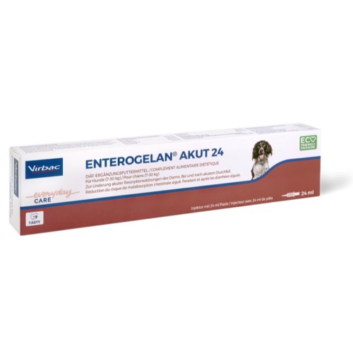 Enterogelan Akut 24 pâte Virbac pour chien et chat - seringue doseuse