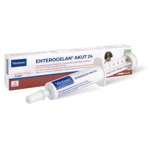 Enterogelan Akut 24 pâte Virbac pour chien et chat - seringue doseuse