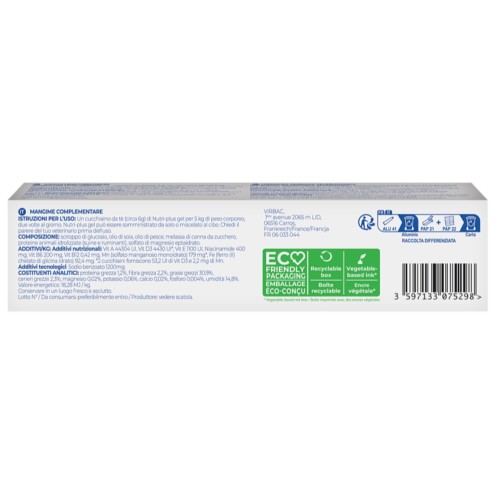 NUTRI-PLUS GEL Virbac pour chat et chien - tube 120g