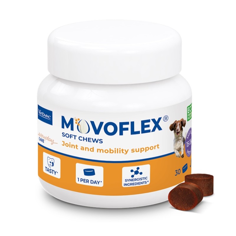 Movoflex M Virbac Soft Chews pour chien de 15 à 35kg 30cp