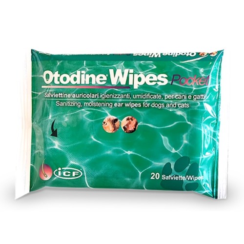 Otodine ICF wipes lingettes  pour chien et chat  20 lingettes