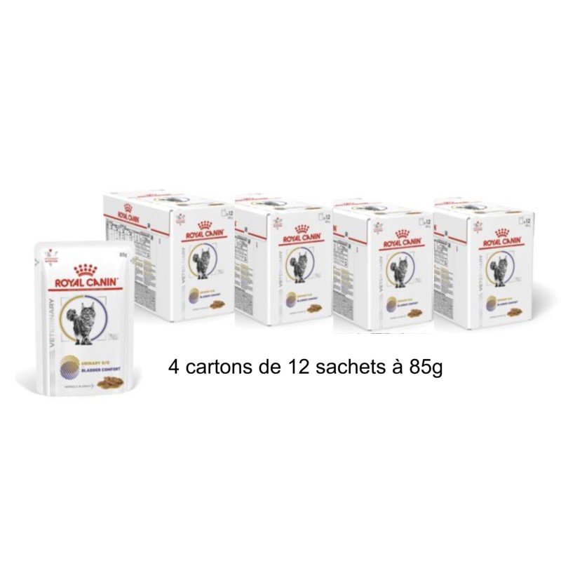 Royal Canin Veterinary Diet Urinary S/O + BLADDER COMFORT Morsels in gravy - sachets pour chat