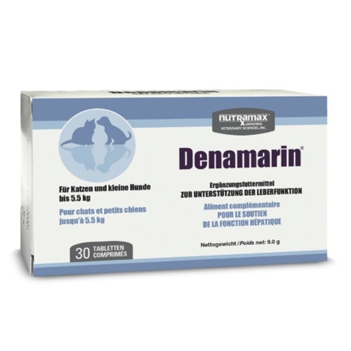 Denamarin S pour chats et petits chiens jusqu'à 5,5kg - 30cp Denamarin S pour chats et petits chiens jusqu'à 5,5kg - 30cp