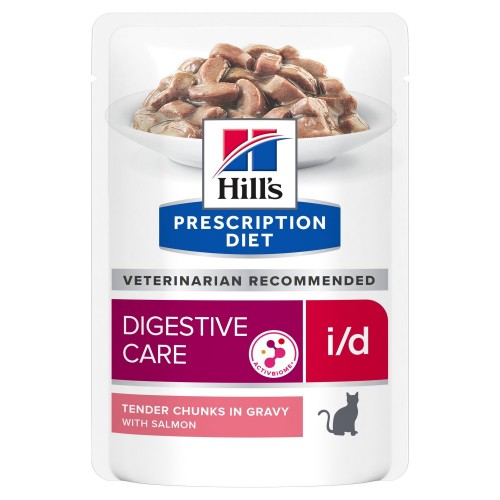 Hill's Prescription Diet Feline i/d Digestive Care Tender Chunks in Gravy Salmon - en sachets