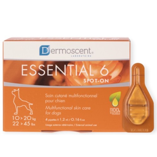 Dermoscent ESSENTIAL 6 Spot-on M pour CHIEN de 10 à 20 kg - 4x1,2ml