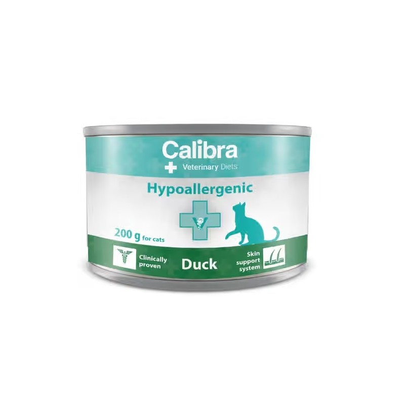 Calibra Feline Veterinary Diet Hypoallergenic pour chat, au canard