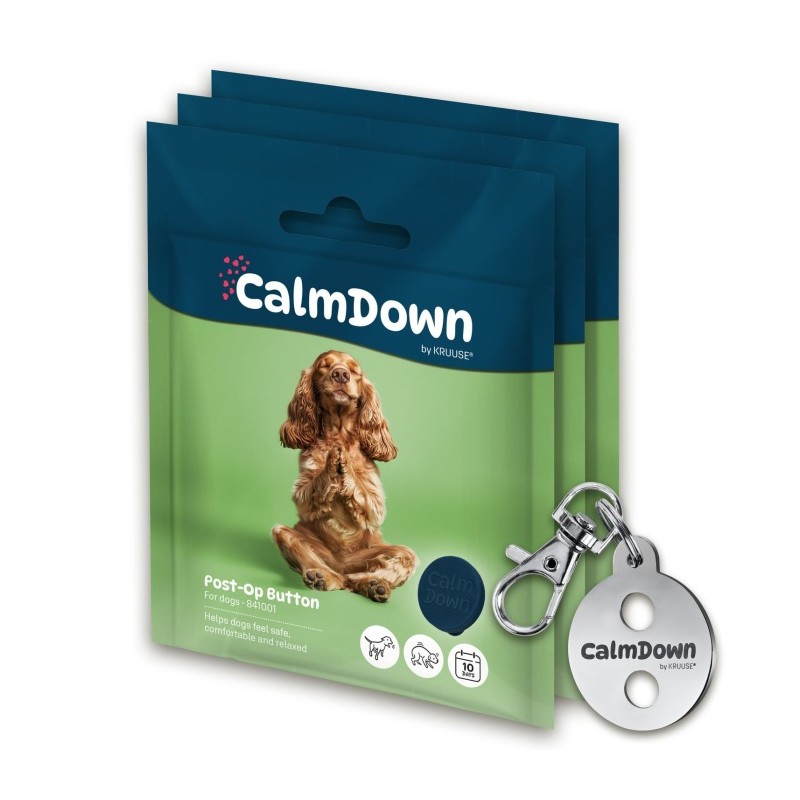 Kruuse Calm Down 3 boutons et 1 pendentif chien